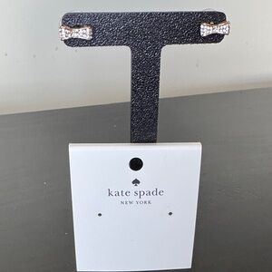 Kate Spade Gold and Silver Bow Stud Earrings NWT